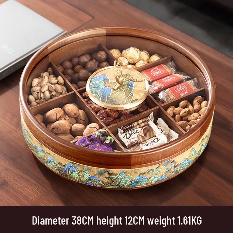 Naijiang New Chinese Style Solid Wood Snack Box & Fruit Plate