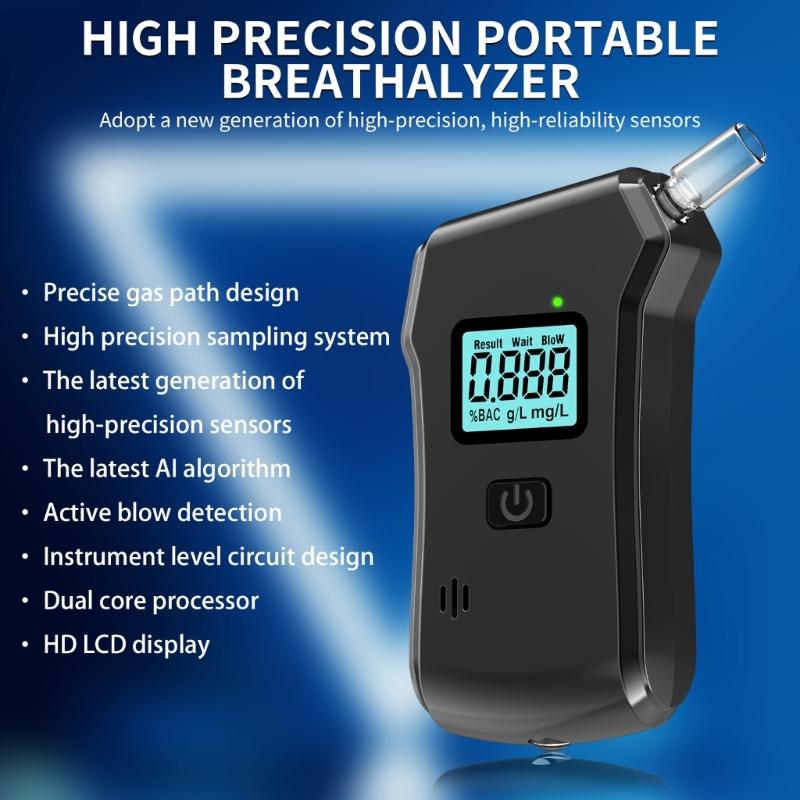Professioneller LCD-Bildschirm Messgerät Schnelle Reaktion Testgerät Tester Alkoholtester mit Piepton Taschenlampe