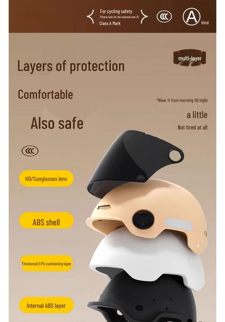 3C Certified Universal Electric Bike & Scooter Safety Helmet for All Seasons, Men & Women