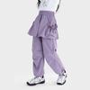 TuTu Little Elephant Girls' Lightweight Breathable Cargo Wide-Leg Pants