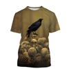 Animal Crow 3d Print Summer Men/Women O-Neck T-shirt Casual Short Sleeve Oversized T Shirt Fashion Streetwear Trend Men Clothing