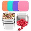 4Pack Stainless Steel Snack Containers for Kids, Mini Lunch Box (6Oz)