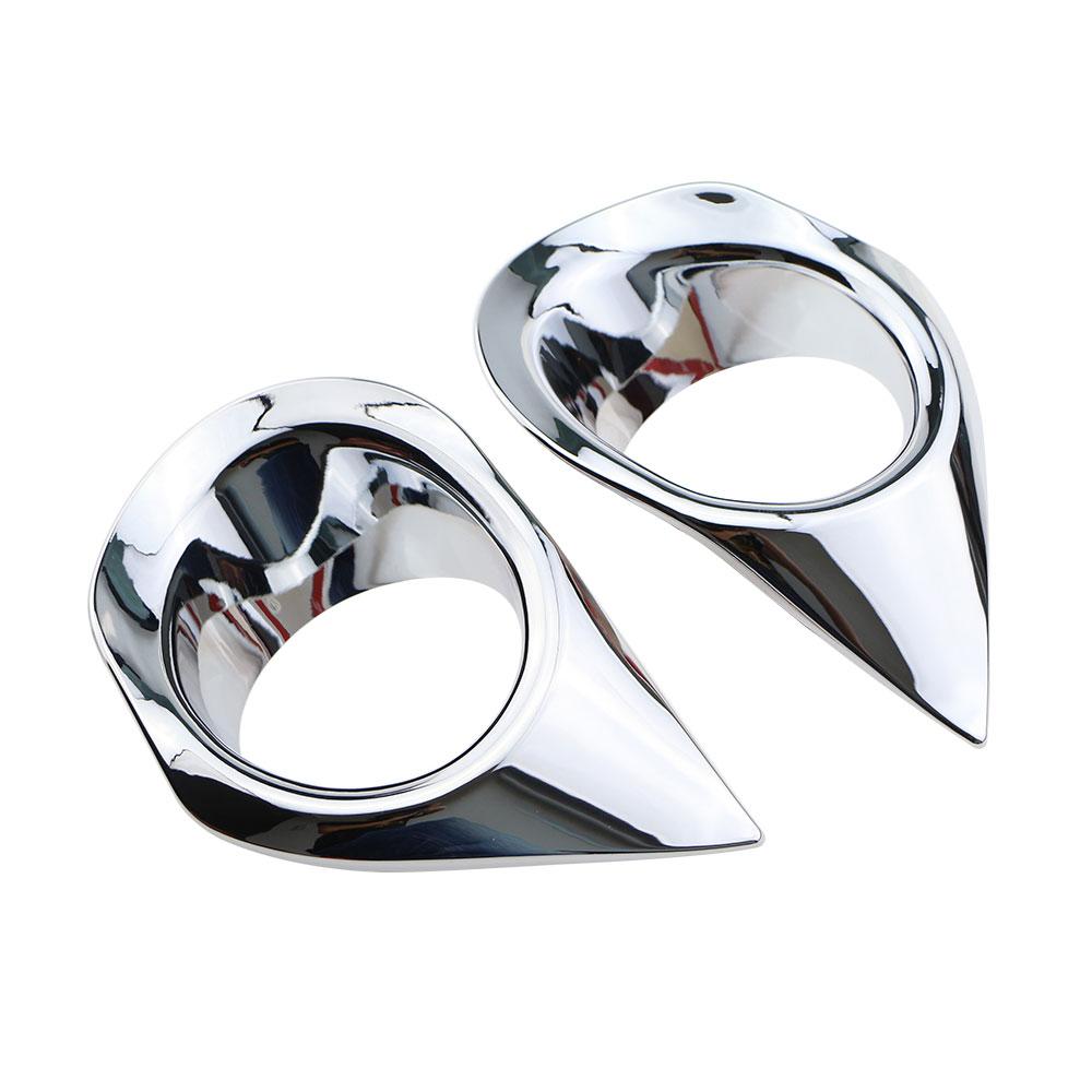 2 Stück ABS Vorne Links Rechts Nebelscheinwerfer Lampenrahmen Abdeckung Zierleiste Dekoration für Peugeot 2008 2014-2019 Autozubehör