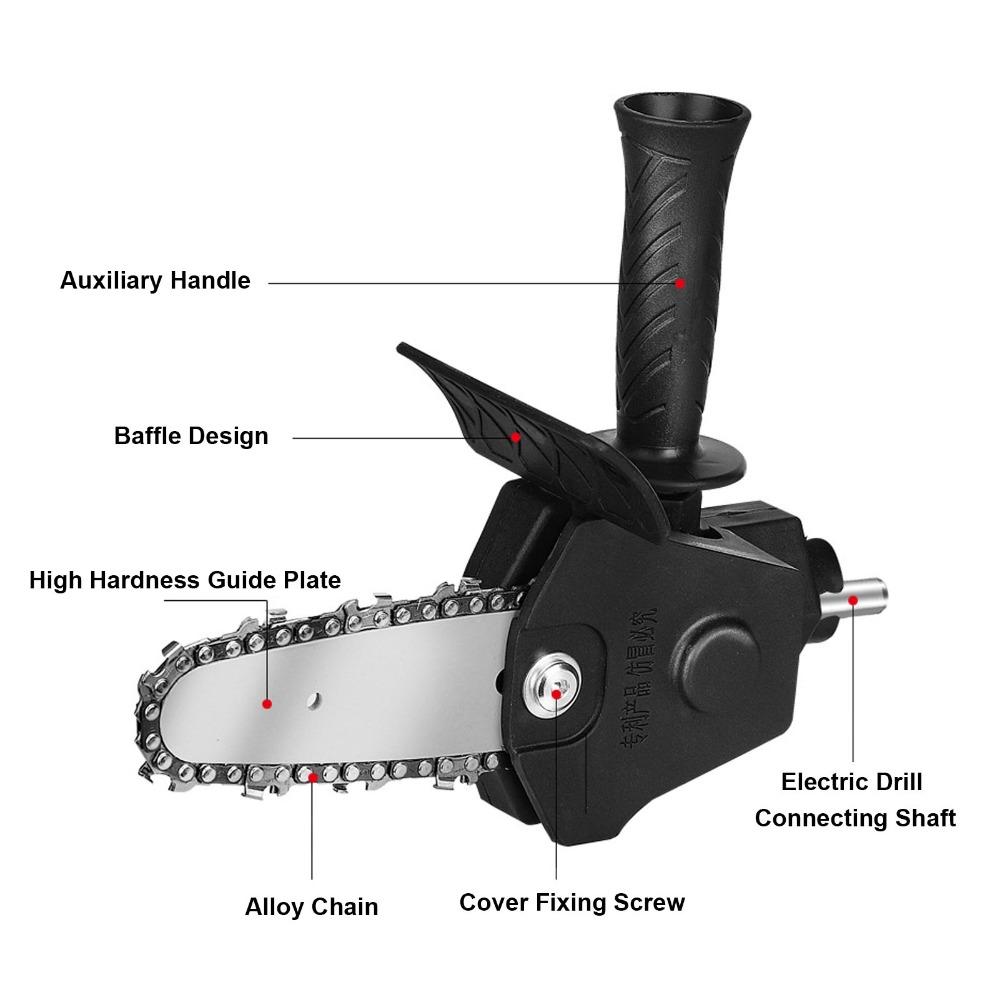 Portable Set Electric Drill Adapter Modified Tool Portable Chainsaw Conversion Head Wood Cutting