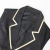 Men's Steampunk Single-Breasted Vest Costume with Gold Collar for Halloween Party
