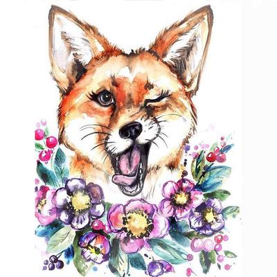 DIY 5D Diamond Embroidery Fox Family Painting Cross Stitch Art Craft Home Decor