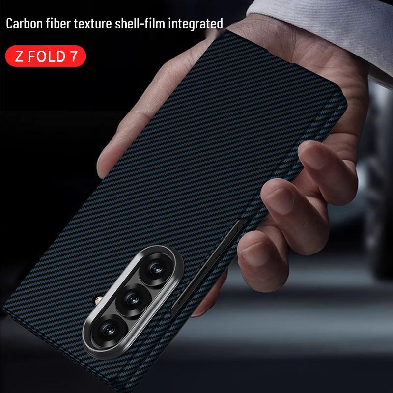 Samsung Z FOLD7 Ultra-tenké ochranné pouzdro s texturou karbonových vláken - Jednobarevné, Skládací design