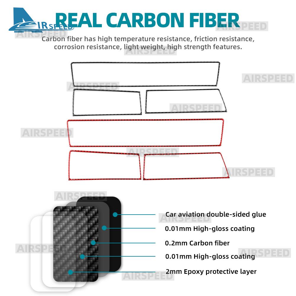 Real Soft Carbon Fiber Sticker For Seat Ibiza 6F 2018 2019 2020 2021 2022 2023 2024 2025 Car Center Console Air Outlet Frame