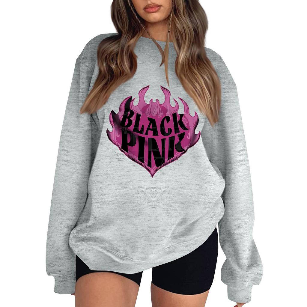 Women's Fashionable And Casual Long Sleeve Round Neck Printed Sweatshirt