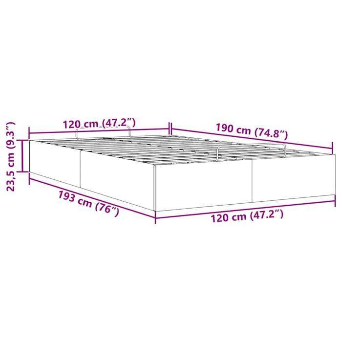 VidaXL Cadre de lit ottoman sans matelas gris foncé 120x190 cm velours, cadre de lit, cadre de lit ottoman, cadre de lit 3310950
