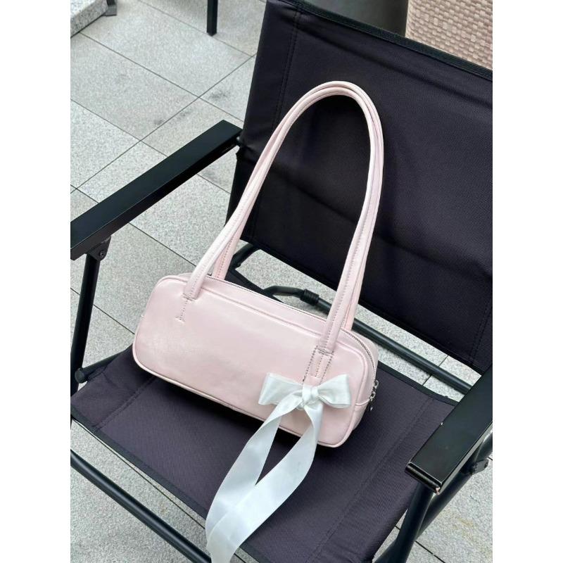 

New high-end fashion trend armpit baguette bag niche design fashion pillow bag рожевий