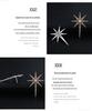 Unisex Zircon-Inlaid Eight-Pointed Star Cross Lapel Pin Corsage