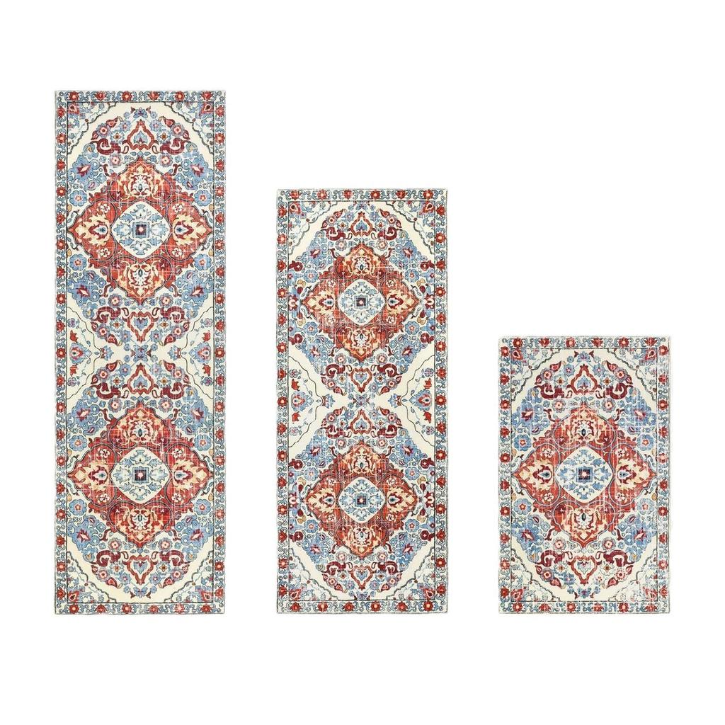 40*120cm Bohemian Ethnic Style Carpet, Dirt-resistant Kitchen Floor MATS, Long Absorbent Floor MATS for Washing Machines