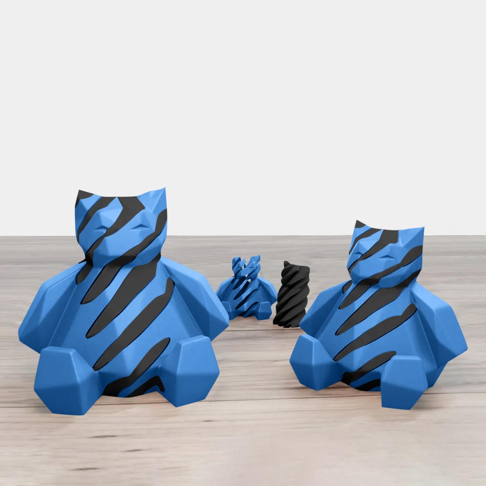 

3D-печатная игрушка для декомпрессии, вращающаяся спиральная проникающая скульптура для снятия стресса и беспокойства One Size синий