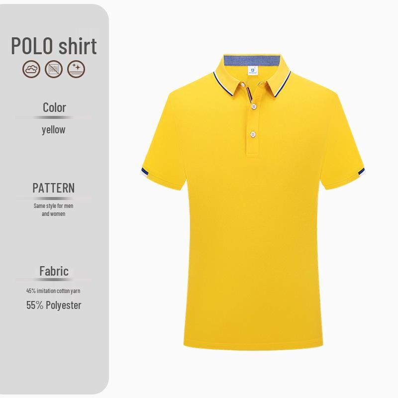 Custom Silk Cotton Short-Sleeve Polo Team Shirt with Logo Printing