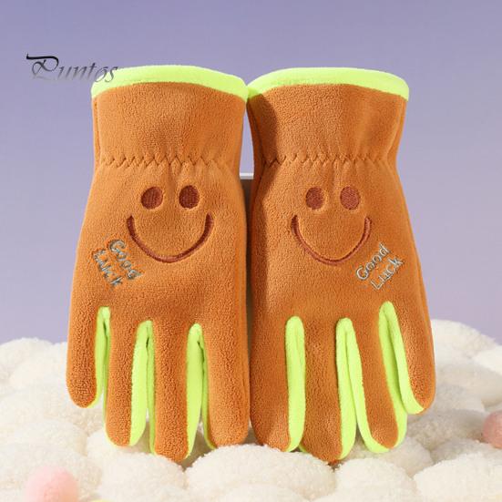 Kids Ski Gloves Winter Windproof Thermal Snow Gloves Cartoon Fleece Warm Mitten for Boys Girls Skiing Snowboard Cycling