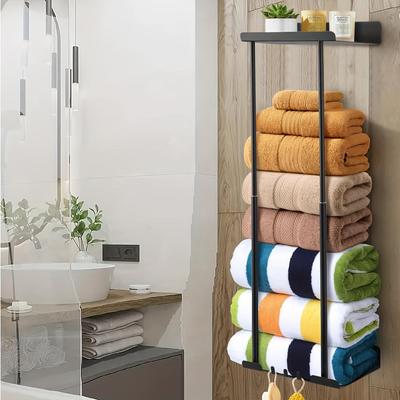 Bathroom Towel Storage for Large Towels, Small Towels, Hand Towels Bath Towel Storage for Rolled Towels Organizer