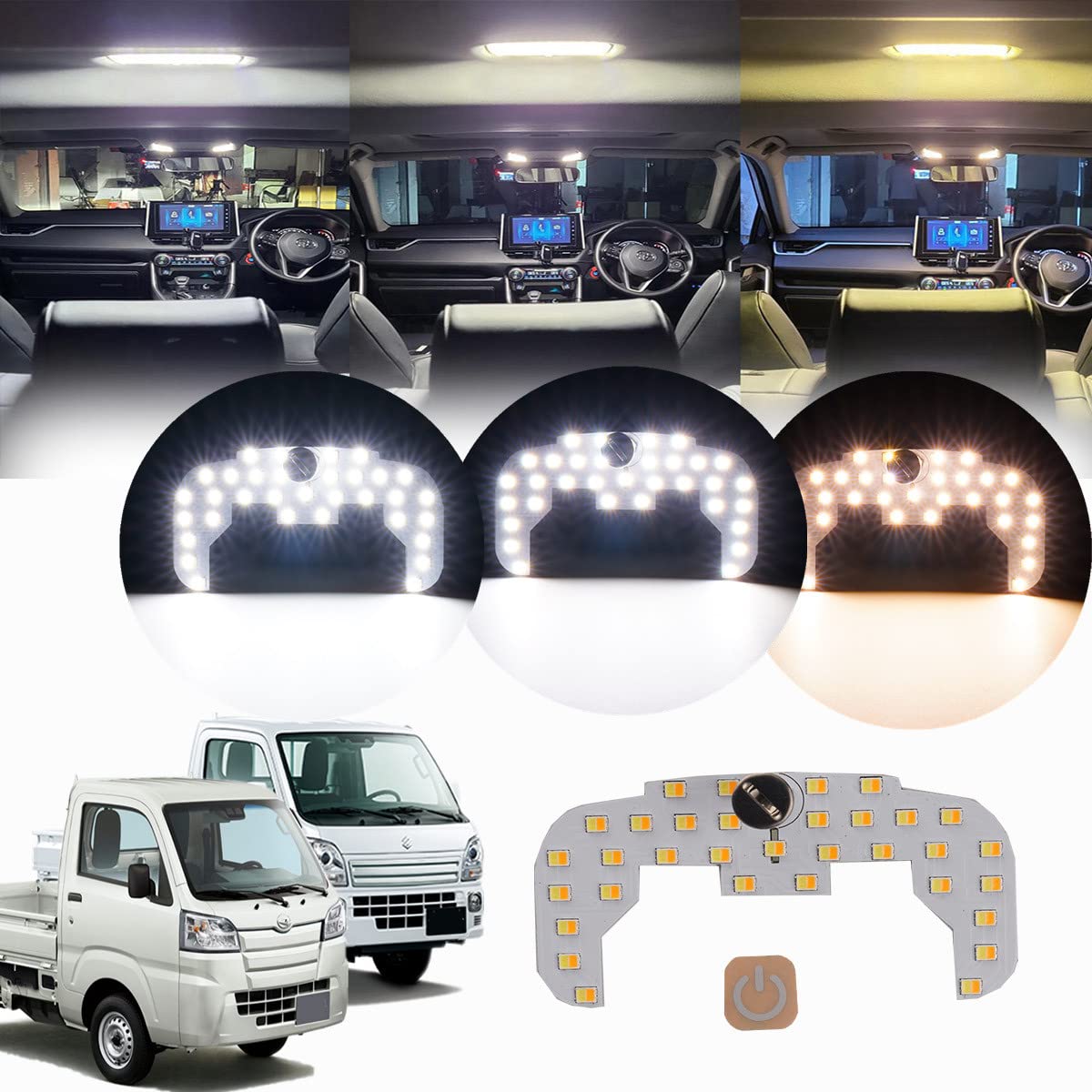 

LED interior lamp set for Toyota Hijet Truck and Features brightness Super bright interior Customizable LED room Easy Includes dedicated tools and