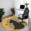 1pc Moon Cat Office Round Area Rug, Indoor Mat Suitable For Office, Under Office Chairs Bedroom Living Room Home Decor, Room Deco