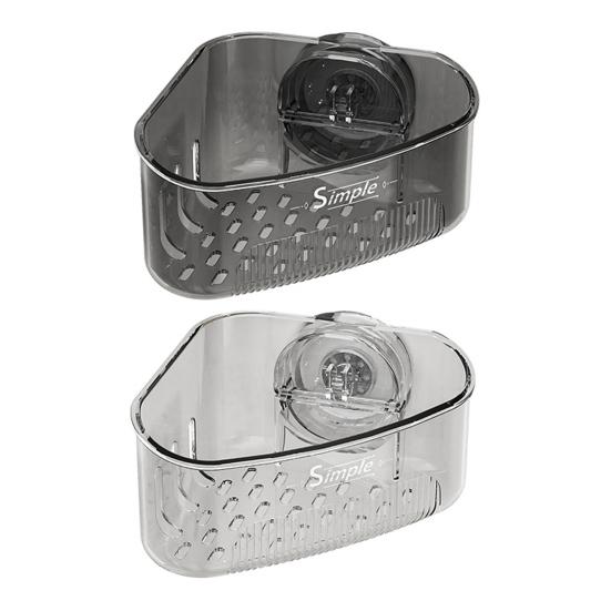 2Pcs Sink Drain Racks Sponge Holders Large Capacity Strong Load-bearing Suction Cup Triangle Storage Racks with Drain Hole