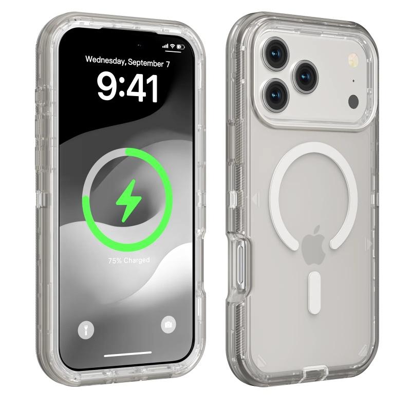

Rugged Armor Magnetic Wireless Charging Clear Case For IPhone 17 Air 16E 16 15 14 Plus 13 12 11 17 Pro Max Shockproof Cover iPhone 11