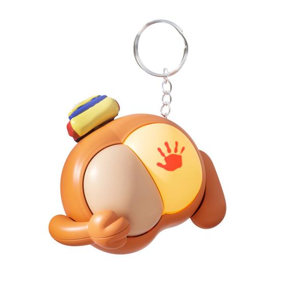 Mini Butt Keychain with Fart Sound Effect LED Light Anxiety Stress Relief Lighted Butt Key Ring Backpack Handbag Hanging Decoration