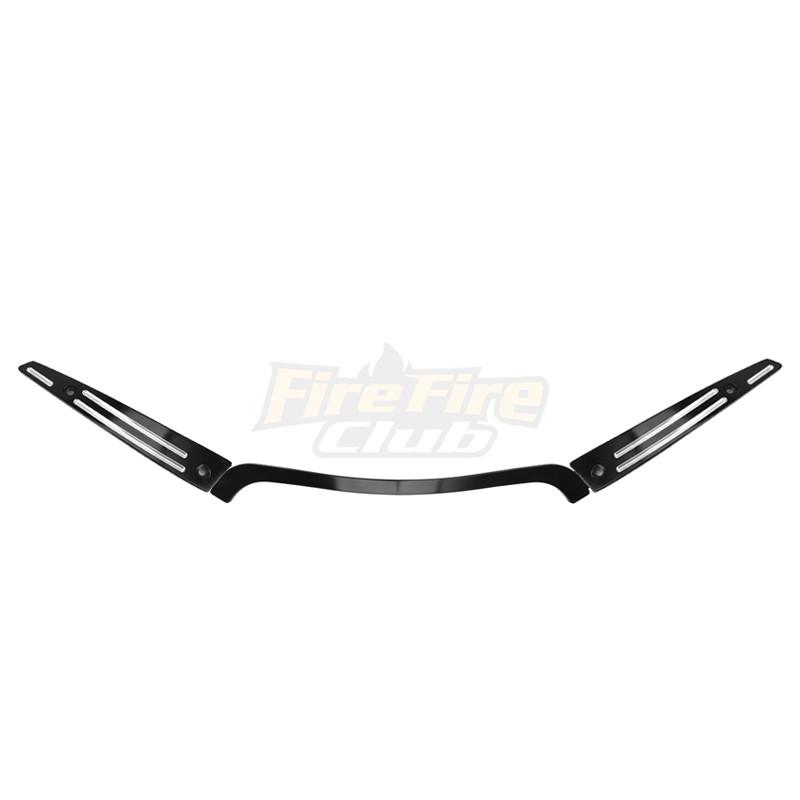 Motorcycle Windshield Windscreen Trim CNC Black For Harley Touring Road Glide FLTR 2015-