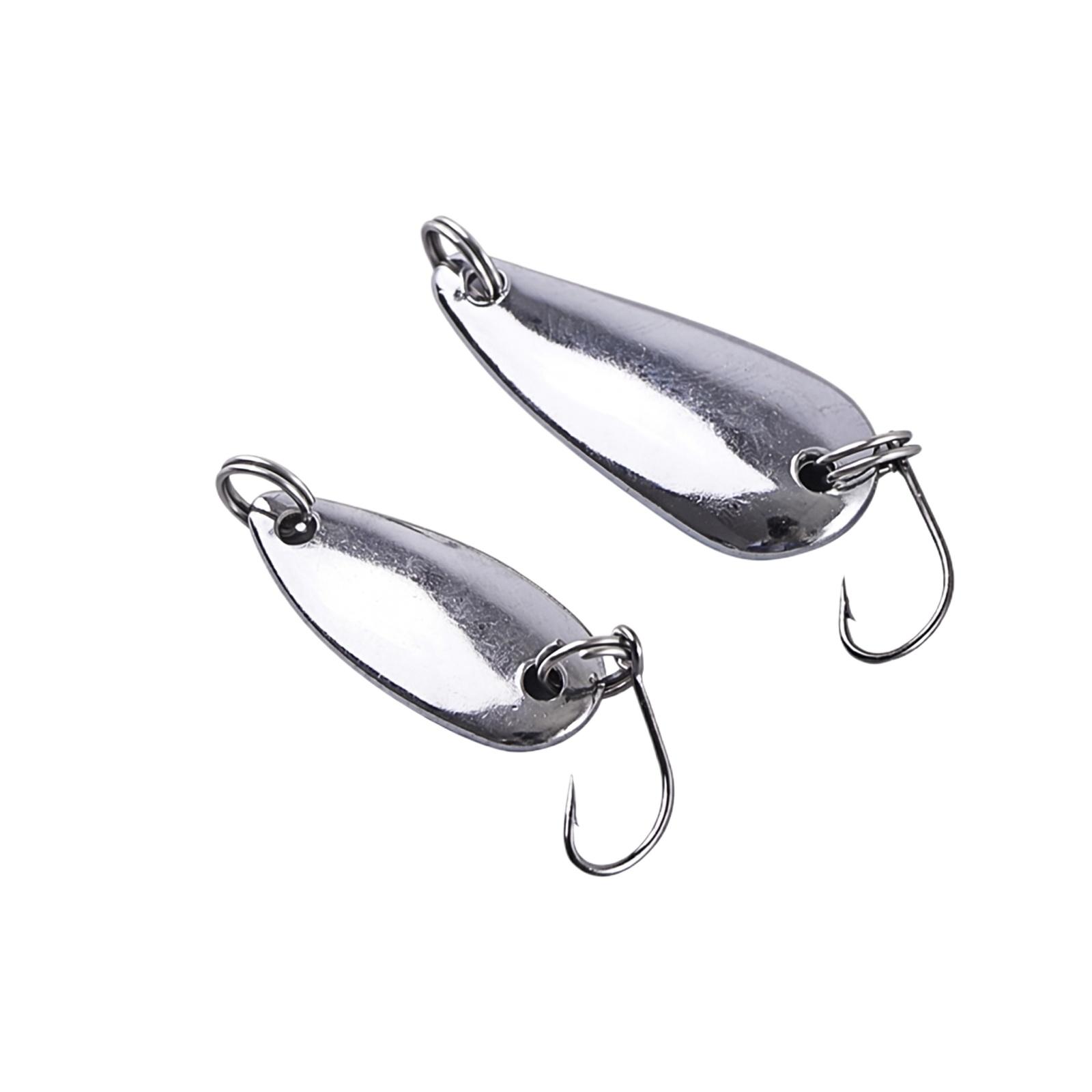 

Fishing Spoon Lure Metal Bait Artificial Hard Bait with Single Hook for Long Distance Casting Freshwater Saltwater Fishing Tackle one size