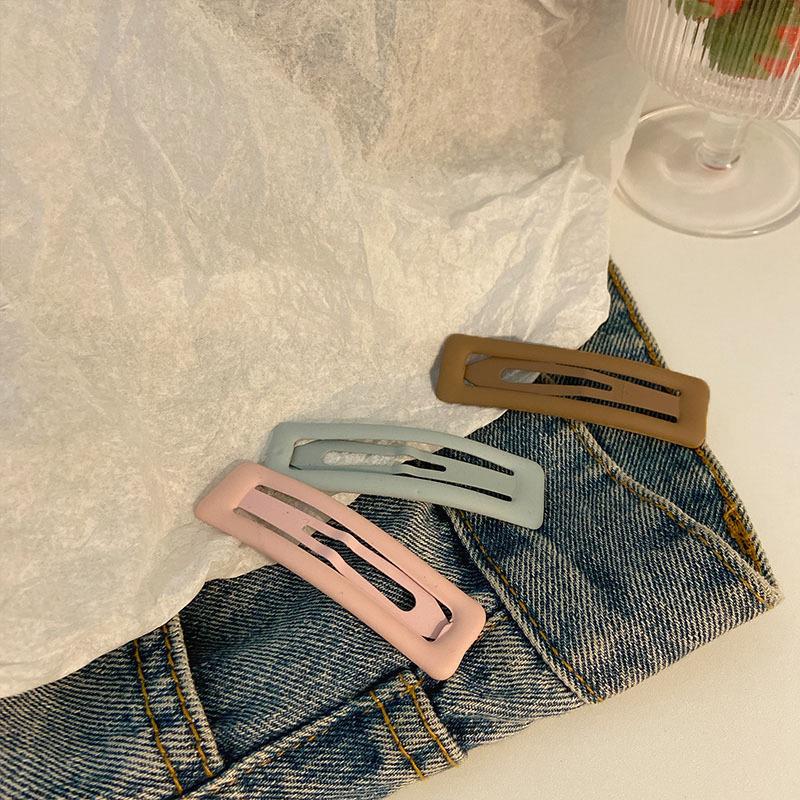 Frosted Rectangle BB Clips Barrettes Women Arrange Broken Hairpins Girl Fashion Hair Clips Headwear Ornaments Hair Styling Tools