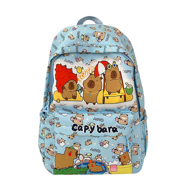 Printed Backpack Capybara Outdoor Breathable Large Capacity Travel Schoolbag Bag