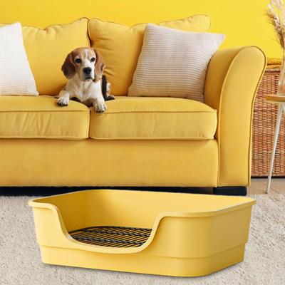 Caja de arena para gatos con bandeja de entrada baja, inodoro fácil de colocar en el contenedor con frente