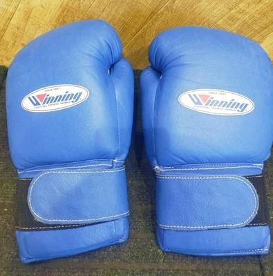 Guantoni da Boxe Winning PT-1400B Blu 16 oz Tipo Nastro Vintage Usati GIAPPONE FS