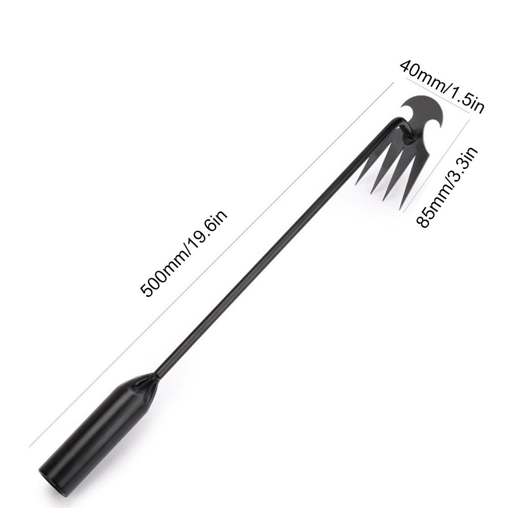 4 Teeth Garden Rake Hand Weed Remover Loose Soil Grass Root Puller Shovel Multifunctional Weeding Removal Rake Gardening Tools