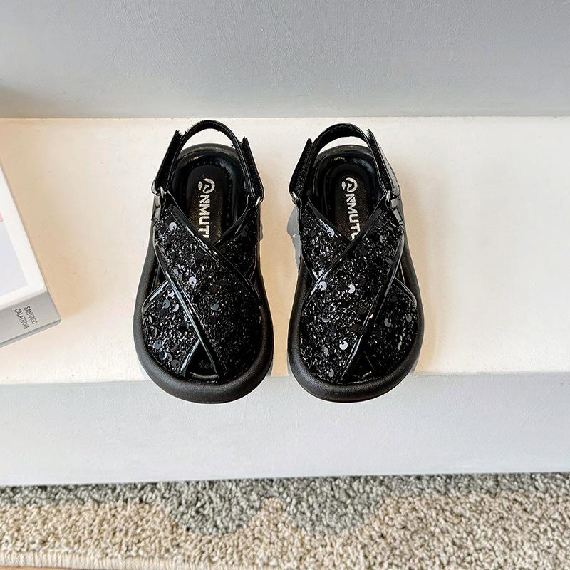 Girls  Open Toe Beach Sandals with Sequins - Non-slip, Korean Style, Summer 2026 23
