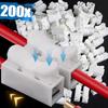 20-200Pc Fast Terminal Block for Cable Terminals Screwless Quick Electrical Connectors Reusable Spring Wire Connector 2 Pin Push