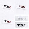 AAXQ1 3D ABS TSI Emblem Chrome Black Letters Logo Car Trunk Badge For MK4 MK6 MK7 TSI Sticker Accessories