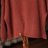Vintage Wool V-neck Hooded Sweater in Orange