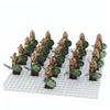 21Pcs/lot Dane Iron Feet Eomer Rohan Warriorr Vs Uruk Hai Army Figrues With Shield Sword Bow Spear Building Blocks Toys for Kids