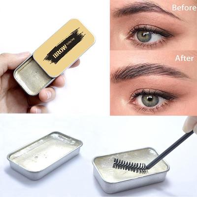 1Pcs Natural Transparent Eyebrow Styling Soap Brows Gel Fixer With Brush Make-up for Women Eyebrow Cosmetics