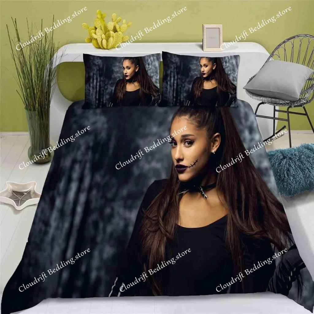 Singer Ariana grande Duvet Cover Pillowcase Bedding Set Adult Girls Bedroom Decoration Girl Gift Single Twin King Size