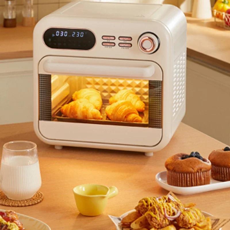 18L Elektrisk Ugn, Multifunktionell Airfryer och Ugnskombination, Helautomatisk Stekning och Bakning