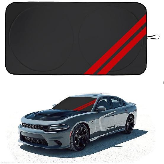 Front Windshield Sun Shade Fit For Dodge Charger Challenger Durango Journey Universal Fit To All Dodge Cars Foldable Sun Visor Protector  Fit Dodge