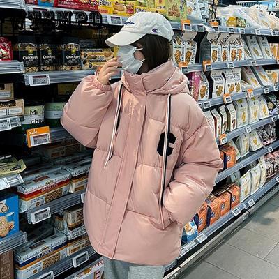 Women Short Jacket Winter Thick Hooded Cotton Padded Coats Female Korean Loose Puffer Parkas Ladies Oversize Outwear