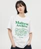 WAIKEI Maltese Archive Line Graphic Short Sleeve T-Shirt White