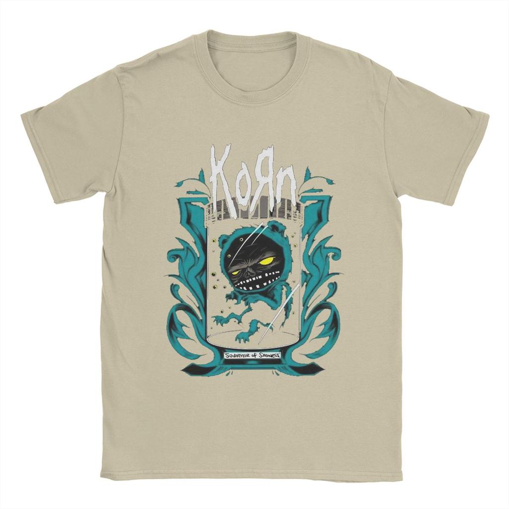 Korn Band Rock T-Shirt Herren Baumwolle Neuheit T-Shirt Rundhals T-Shirt Kurzarm Kleidung Original