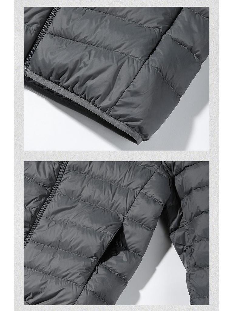 Men's Lightweight Down Jacket - Portable, Anti-static, Winter Hooded for Hiking, Travel, and Mountaineering