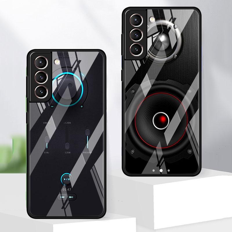 Vintage Cassette Tape Retro Style Glass Case For Samsung Galaxy S22 S20 FE S21 Plus Phone Cover S10 5G S9 Note 20 10 Lite Shell