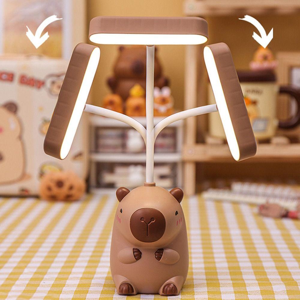 With Pencil Sharpener Bedside Lamp Folding Learning Eye Lamps Cute Decor Light  Bedroom Use