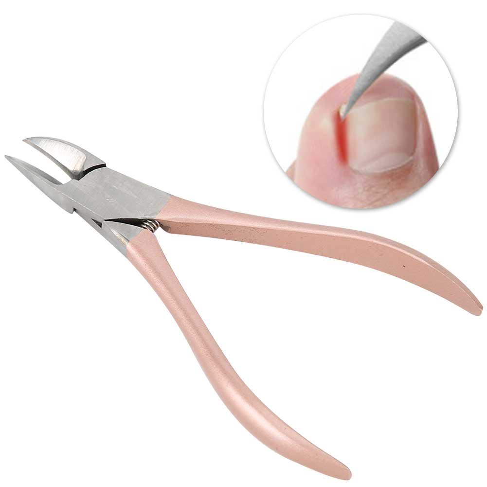 Ingrown Nail Clippers Dead Skin Removal Scissor Stainless Steel Pedicure ToolRose Gold