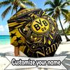 Custom Name Personalized Borussia Dortmund Bvb Print Umbrella, Auto Open Close, 8‑Rib Sturdy Frame, Commute Camping Hiking Use, Birthday Gift